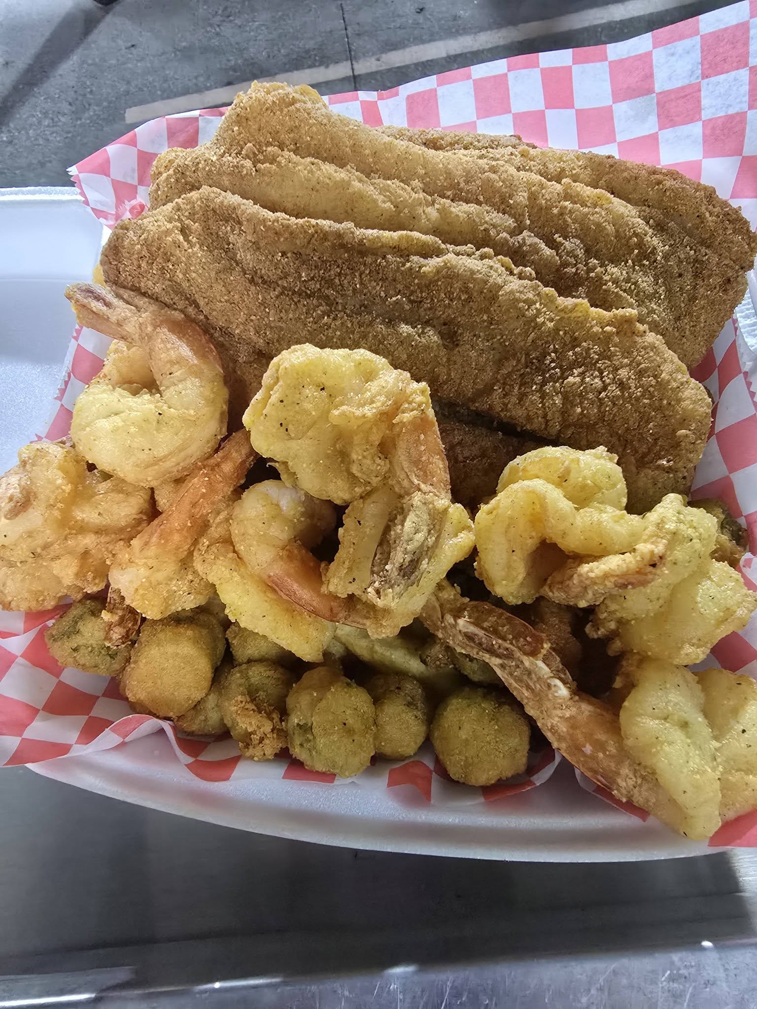 Fish and shrimp basket